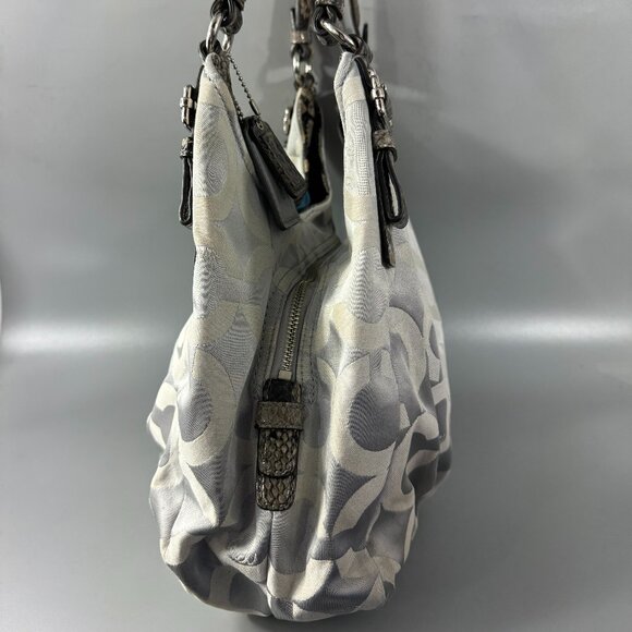 Coach # 17689 Limited Edition Madison OP Art Sateen Maggie Shoulder Bag - Picture 5 of 15